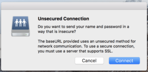 connect_unsecured connection