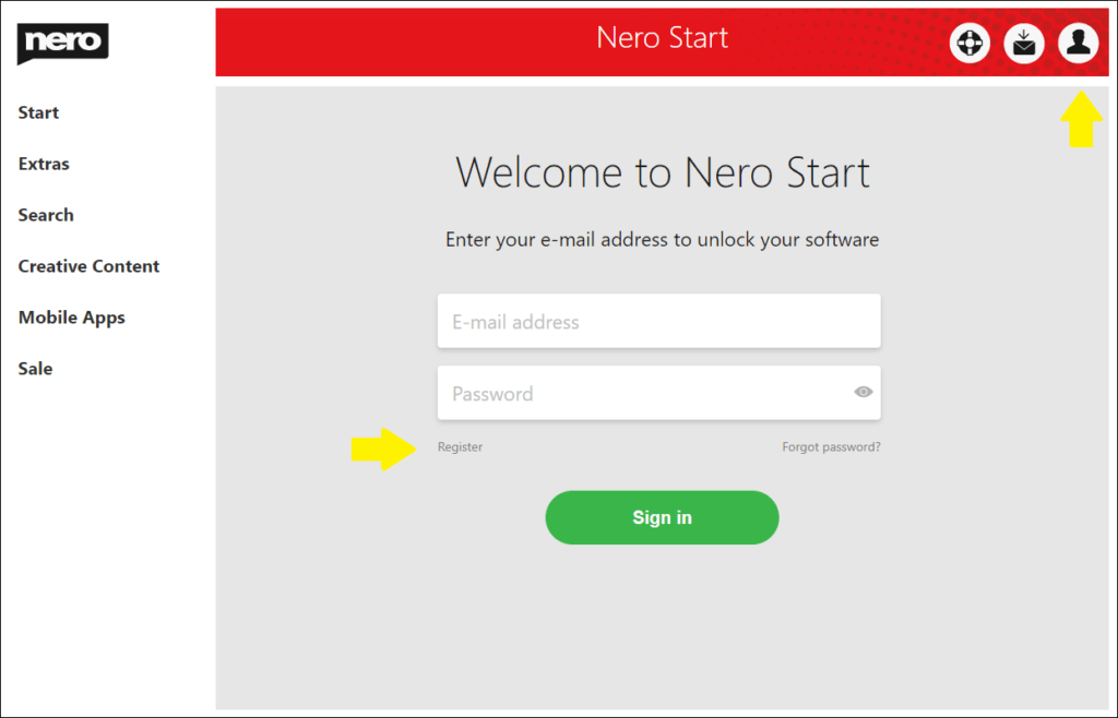 NeroStartRegisterAccount2