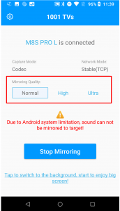 how to prevent delay while using mirror for samsung tv demo