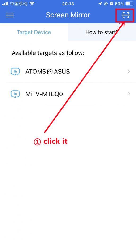 1001 TVs screen mirroring to computer or TV scan QR Code connection method