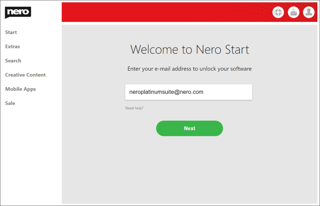 stey by step to unlock my Nero, product for the first time
