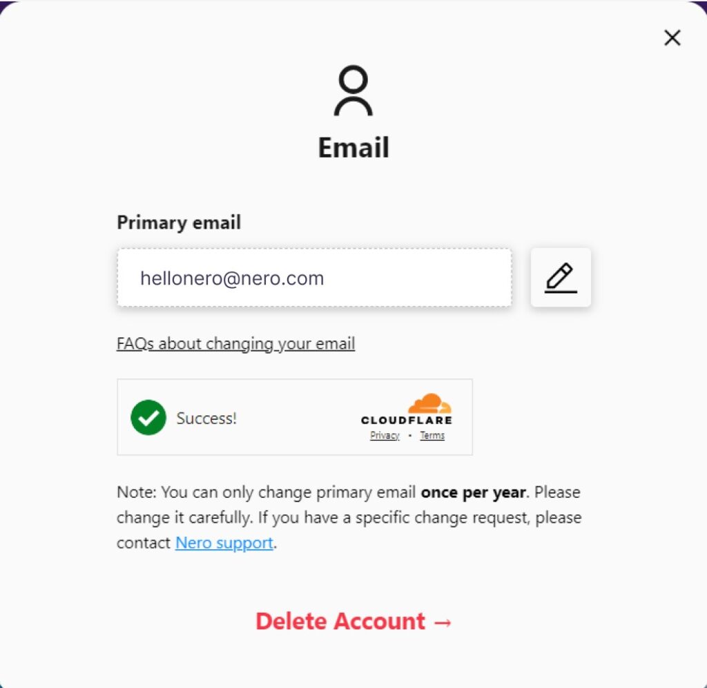 change email