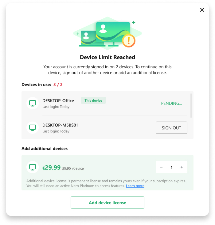 Extra Device License